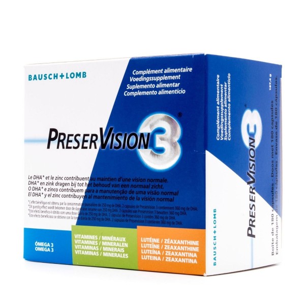 Bausch + Lomb PreserVision 180 Cápsulas