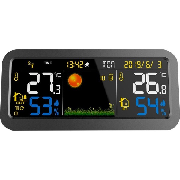 Estación meteorológica con sensor exterior